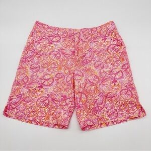 Lilly Pulitzer Resort Fit Bermuda‎ Bicycle Pink Orange Shorts Size 2